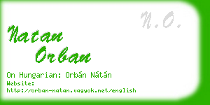 natan orban business card