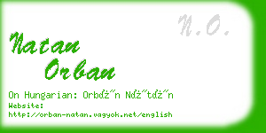 natan orban business card